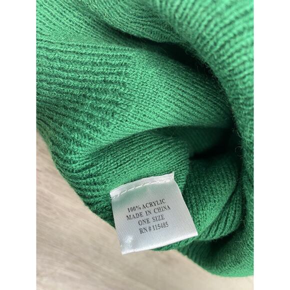 Christmas LED Light Up Beanie Winter Cap Ornament Black Colorful Pom Pom WORKING - Picture 3 of 3